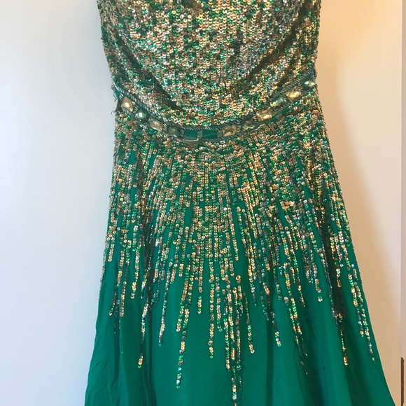 Sherri Hill Sequin and Gem Short Prom Dress - Picture 2 of 8